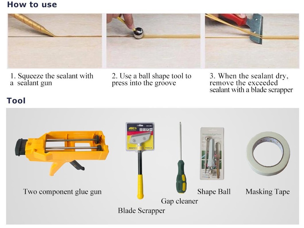 Non Shrink Ceramic Epoxy Tile Grout Water Resistant Two Component