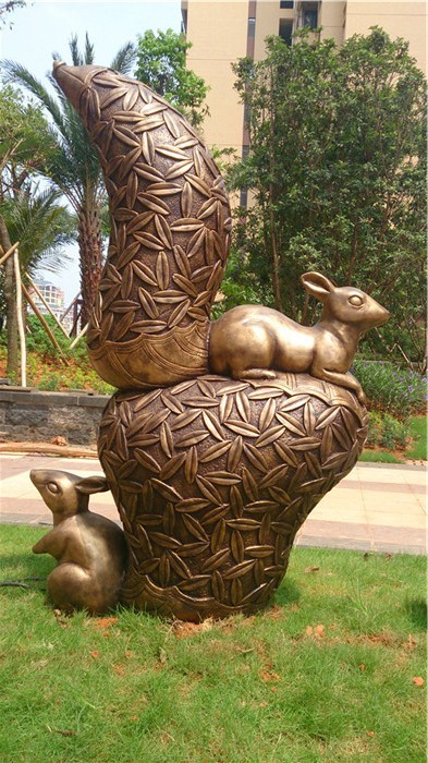 3 M Metal Animal Sculptures Outdoor Bronzed Squirrel Garden Statue