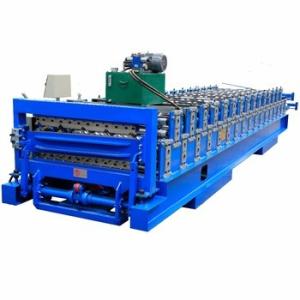 China Roof Panel Double Layer Roll Forming Machine For Thickness 0.3-0.8mm Material wholesale