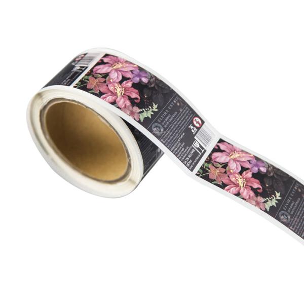 Quality Customized Printing Self Adhesive Label Sticker Flower Transparent Sticker for sale