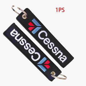 Customized logo Design Keychain Gifts Handmade Woven Key Tag Embroidered Keychain