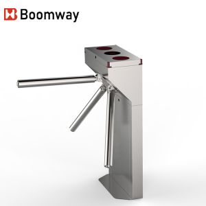 Pedestrian Tripod Turnstile Gate 100v - 240v Automatic Detection With Card