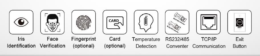 ADMS AI Face Recognition Temperature Detector Multitouch Screen