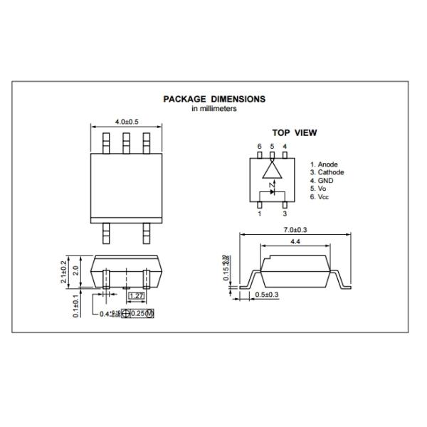 PS9701-E4 HIGH SPEED DIGITAL OUTPUT TYPE 5-PIN SOP PHOTOCOUPLER
