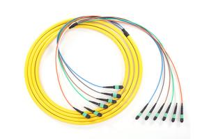 China OEM OM3 40G Fiber Optic Trunk Cable G655 G657 MTP MPO Patch Cord on sale