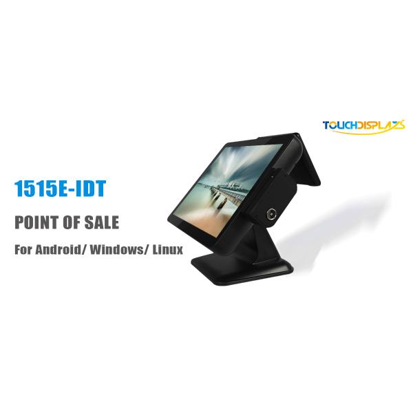 Zero Bezel 15 Inch Touch Screen POS 1024x768 With Dual Screen