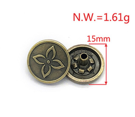 2023 zinc alloy round square gold plated button metal snap button sample free