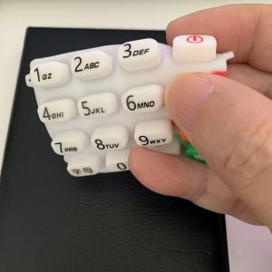 Screen Printing Rubber Keypads For Handheld POS Terminal