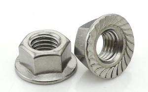Coarse Threaded Stainless Steel Hex Nut , Self Locking Nut Plain Surface