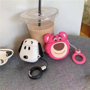 China 2019 NEW Cute Suitcase Anti-lost Cover for Airpods Silicone case with Finger Ring Strap wholesale