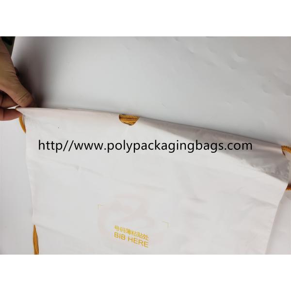 Two Layer CPE / LDPE Plastic Drawstring Backpack Bags With Logo