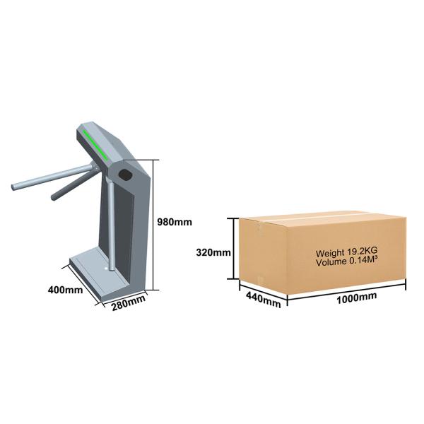 Tripod Drop Arm Turnstile Semi Automatic Solenoid RFID Reader