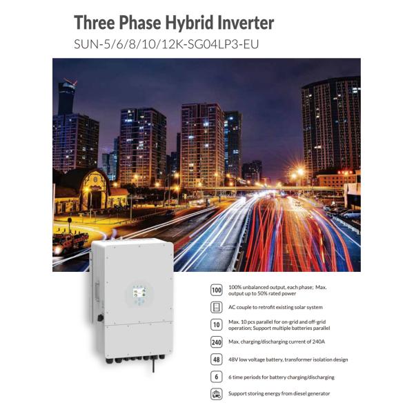 LiFePO4 Home Solar Inverter System 12kw 160V Ground Mount With Built In Cable