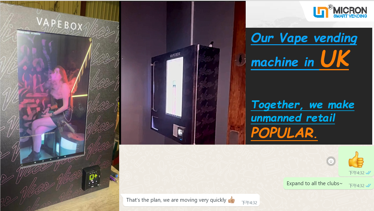 Wall Mounted Electronic Vending Machine With Age Recognition System