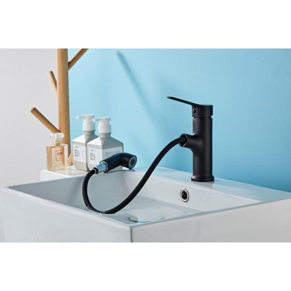 Lead Free Electroplate Sus304 Utility Sink Pull Out Faucet