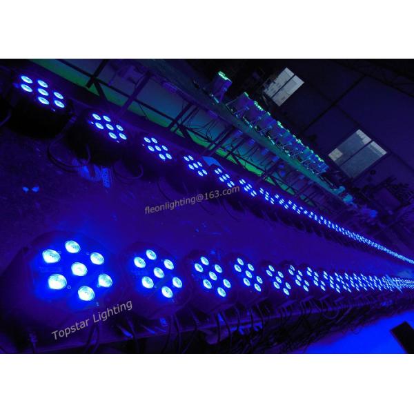 Plastic House 7 X 10w Led DJ Stage Light 4 In 1 Rgbw Led Flat Par Light