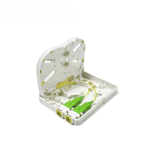 2 Port FTTH Mini Fiber Optic Terminal Box 3m 5m 10m SC LC Wall Mount Faceplate