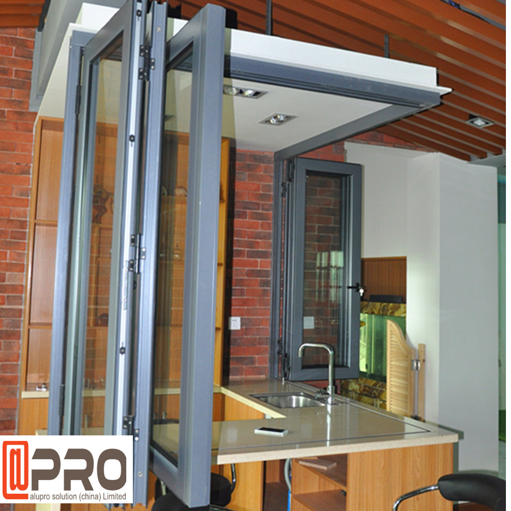 corner bi fold door,exterior bi fold door,soundproof bi-fold door,bi-fold aluminum door