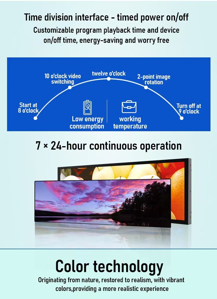 Ultra Wide Touchscreen LCD Display High Resolution Stretched Display Screen