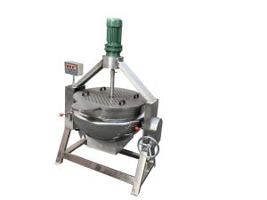 China Stainless Steel Food Grade Tilting Syrup Cooker Gas Heating Jacketed Steam Candy Kettle With Mixer wholesale
