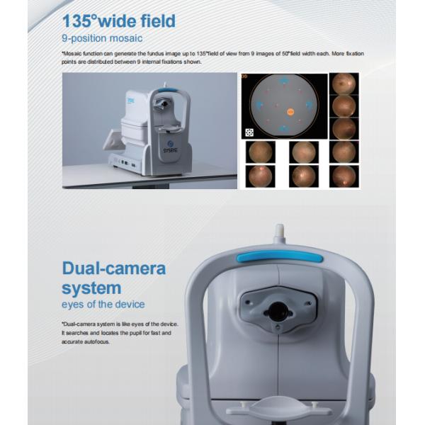 State-of-the-Art Non Mydriatic Fundus Camera with Dual Camera System for Eye Condition Assessment