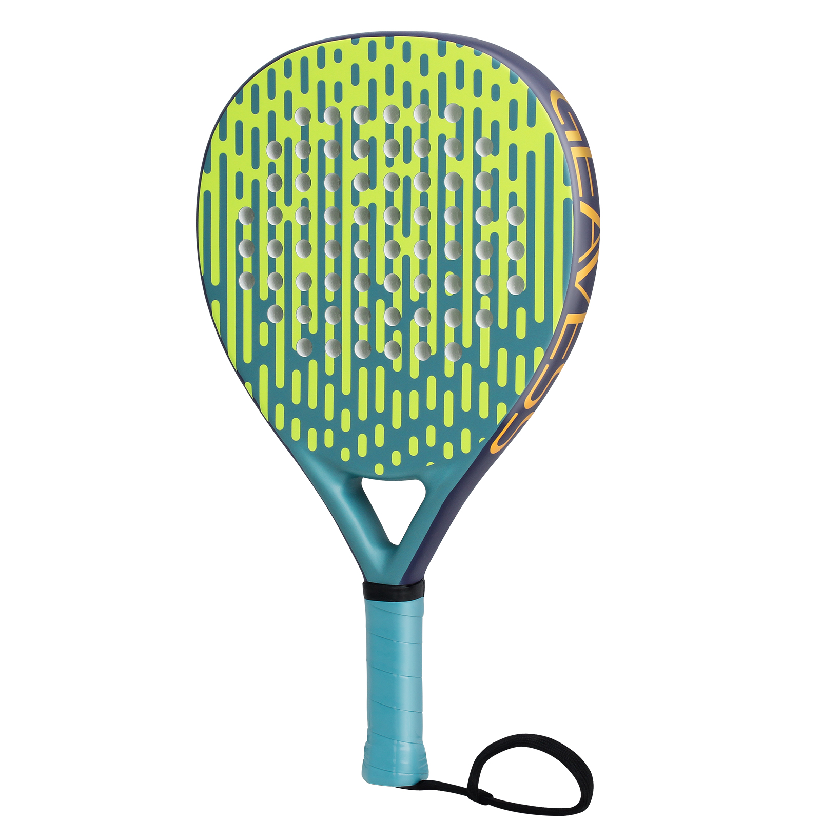 WOOWAVE Padel Racket Blue Carbon Fiber Beach Tennis Racquet with EVA Memory Core