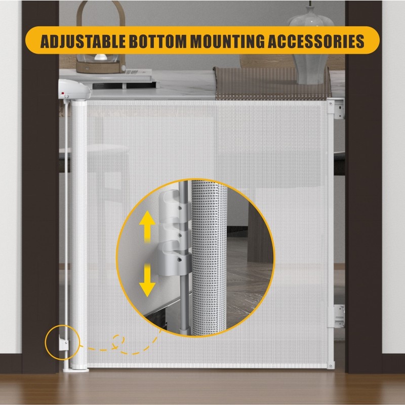 Prodigy ABS PVC Mesh Retractable Baby Gate Multi Scene