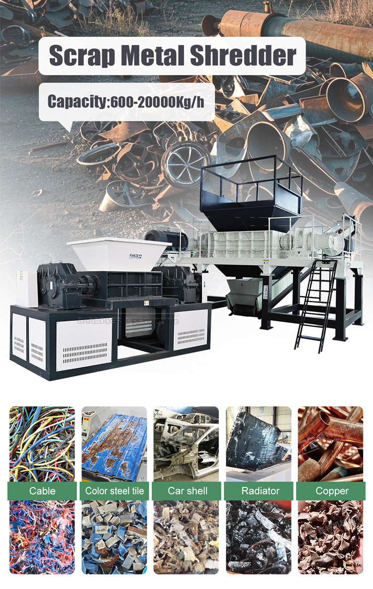 Metal Scrap Shredder Machines for Metal Recycling Scrap Metal Crusher Machine