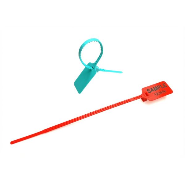 Custom Logo Plastic Truck Seals 398N Tensile Strength 190mm Working Length