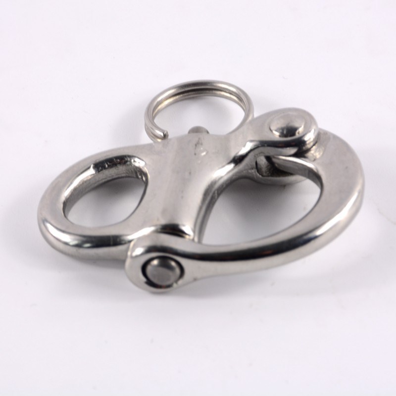 52mm Stainless Steel Fixed Snap Shackle with Swivel Eye