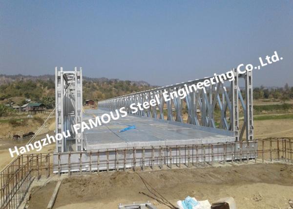 Quality High Performance Temporary Galvanized Surface Steel Bailey Bridge with Heavy Load Capacity for sale