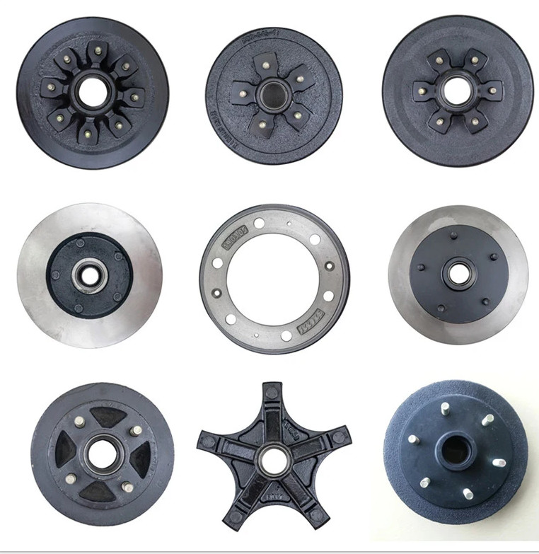 Cast Iron 5 Bolts Trailer Brake Drum 7 Inch 10 Inch 12 Inch