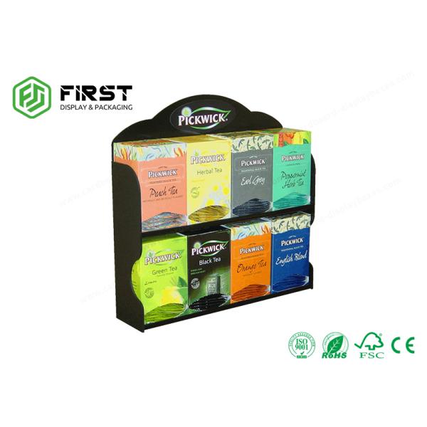 Corrugated 4C CYMK Printing Custom Recycled Cardboard Counter Display Boxes With UV Coating