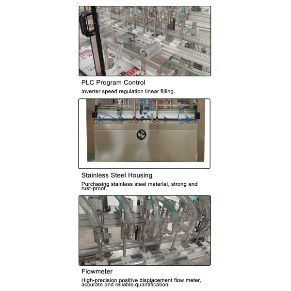 2 Head Plastic Liquid Automated Bottle Filling Machine 0.6MPa 1000ml 100ml