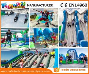 China Custom Inflatable Rent Obstacle Course Fireproof Material For Amusement Park wholesale