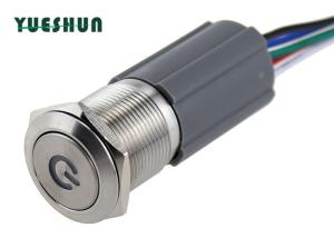 China IP67 Waterproof Push Button On Off Switch With Harness Plug For 19MM Mounting Panel wholesale