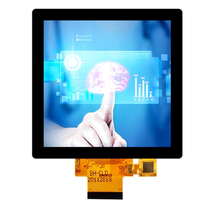 3.95 Inch Square TFT Display 480x480 Square Touch Display 300 cd/m2 with RGB Interface