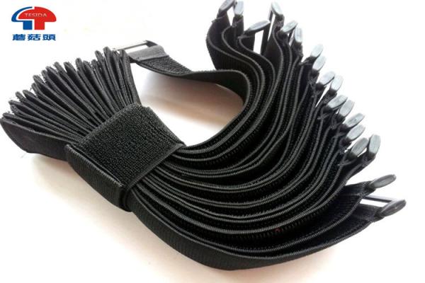 Quality High Strength Elastic Hook And Loop Strap Quick Release Cable Ties With Buckle for sale