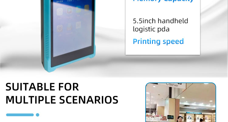 5.5inch Touch Screen Handheld POS Printer with Wireless Interface and Thermal Line Printing