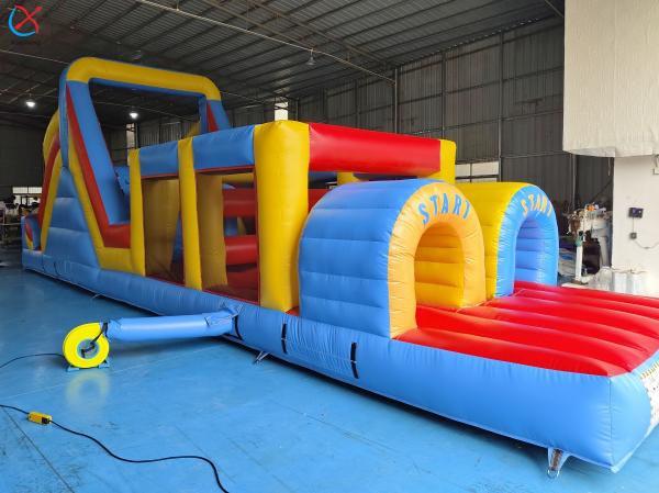 Quality Customized Colorful Inflatable Obstacle Course Castle Inflatable Interactive Game for sale