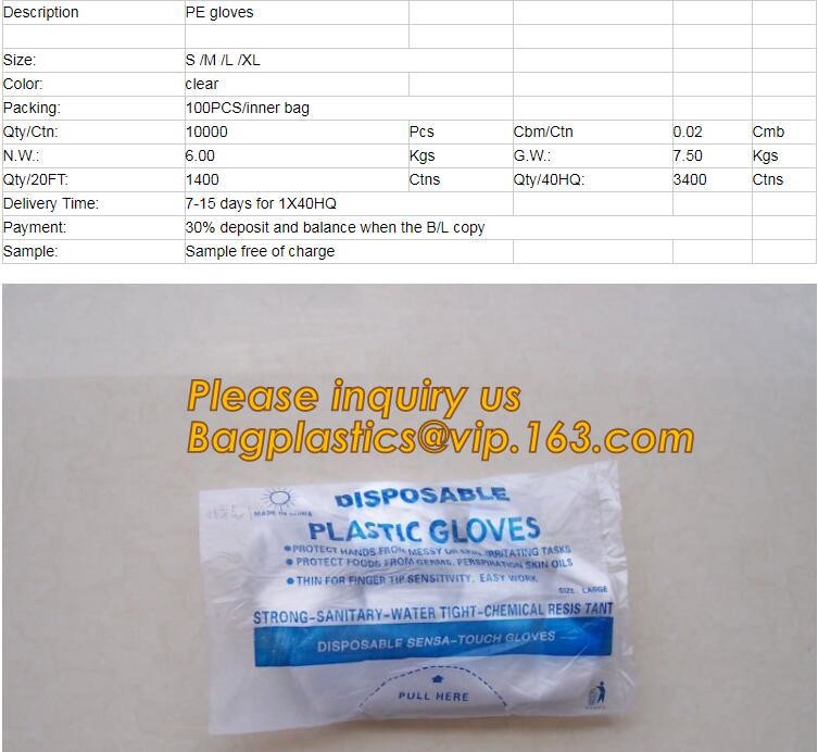 Biodegradable PE gloves Medical PE gloves disposable PE glove,Eco Friendly Disposable Transparent Home Use Pe Gloves