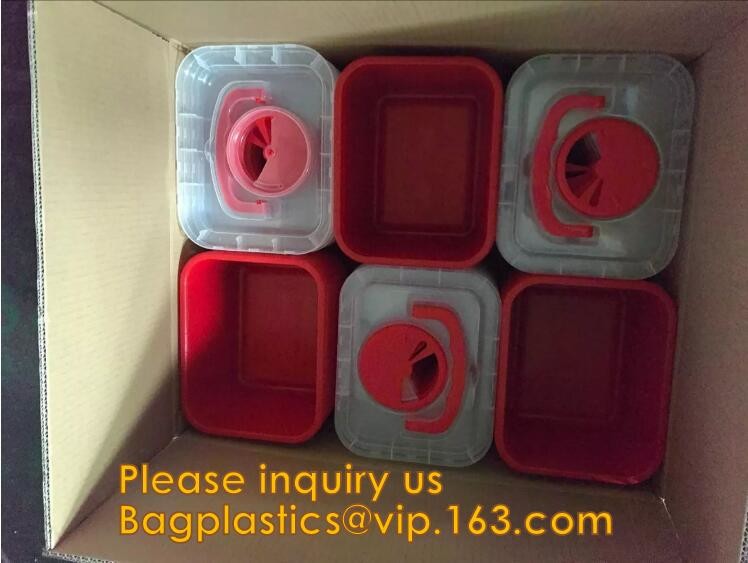 Plastic Hospital Medical Disposal Waste Sharp Container,plastic round sharps disposal container with lid BAGEASE PACKA
