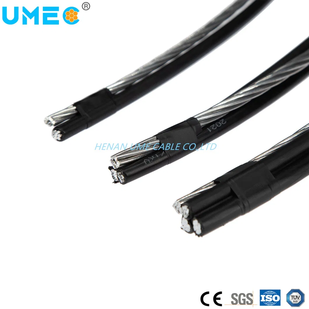 0.6/1kv Duplex Service Drop ABC Cable AAC Phase Conductor / AAAC Neutral Conductor Power Cable Electrical Wire