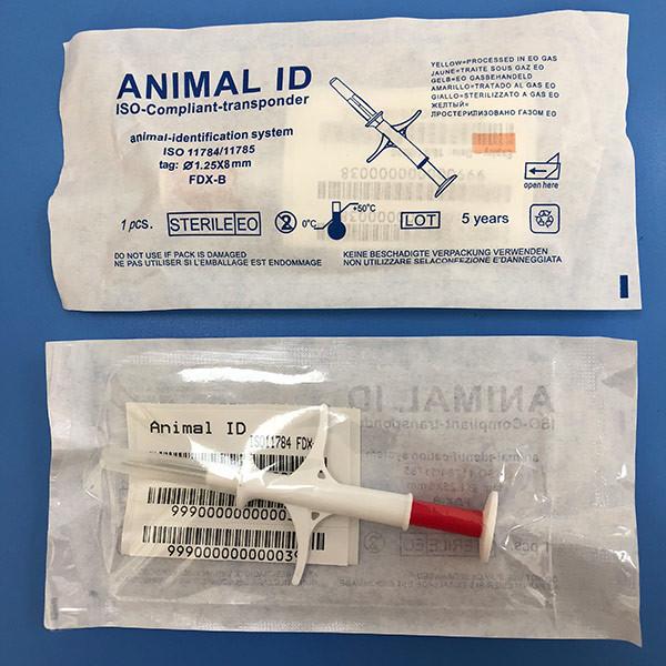 Quality Anti Collision Standard ISO11784 / 5 ISO Transponder Microchip 134.2Khz 1.25 * 8mm Tags for sale