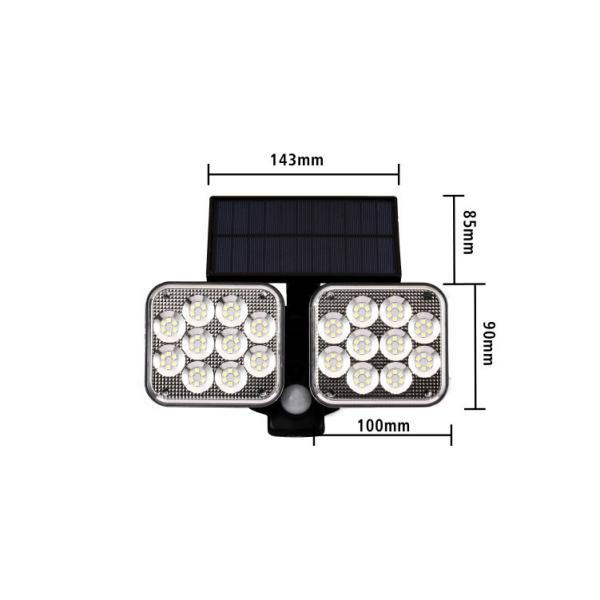 Body Sensitive Countyard LED Lamps Split Solar Sensor Lights Waterproof