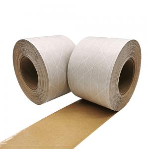 China Single Sided Eco Friendly Brown Wet Water Printing Kraft Paper Tape wholesale