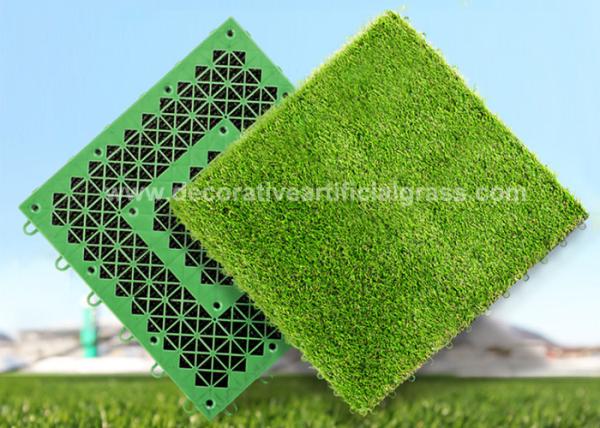Quality Self-Draining Artificial Grass Turf Permeable Backing Interlocking Grass Mats for sale