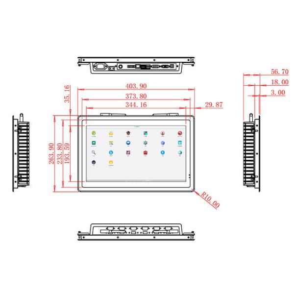 15.6-Inch Compact Android Touch Display for Factory Dashboards and Digital Signage