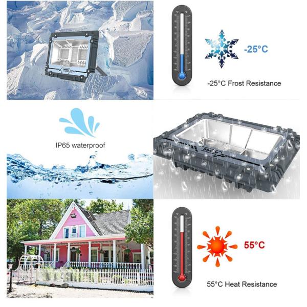 Tempered Glass LED Sensor Solar Flood Lights Home Lighting System