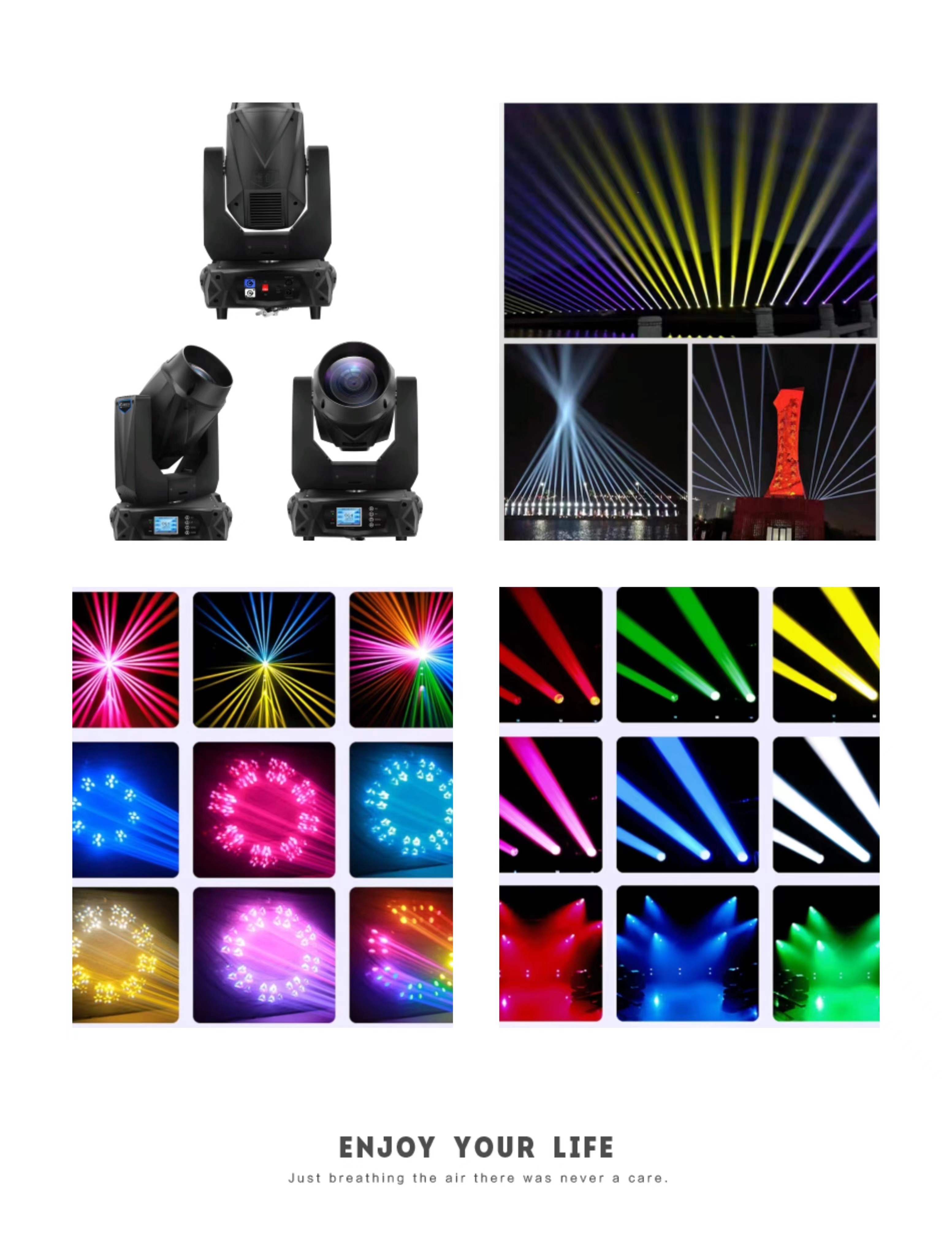 RGBW Moving Head Light for Theme Park and DJ Stage Disco 15 KG 50000 Hours Lifespan